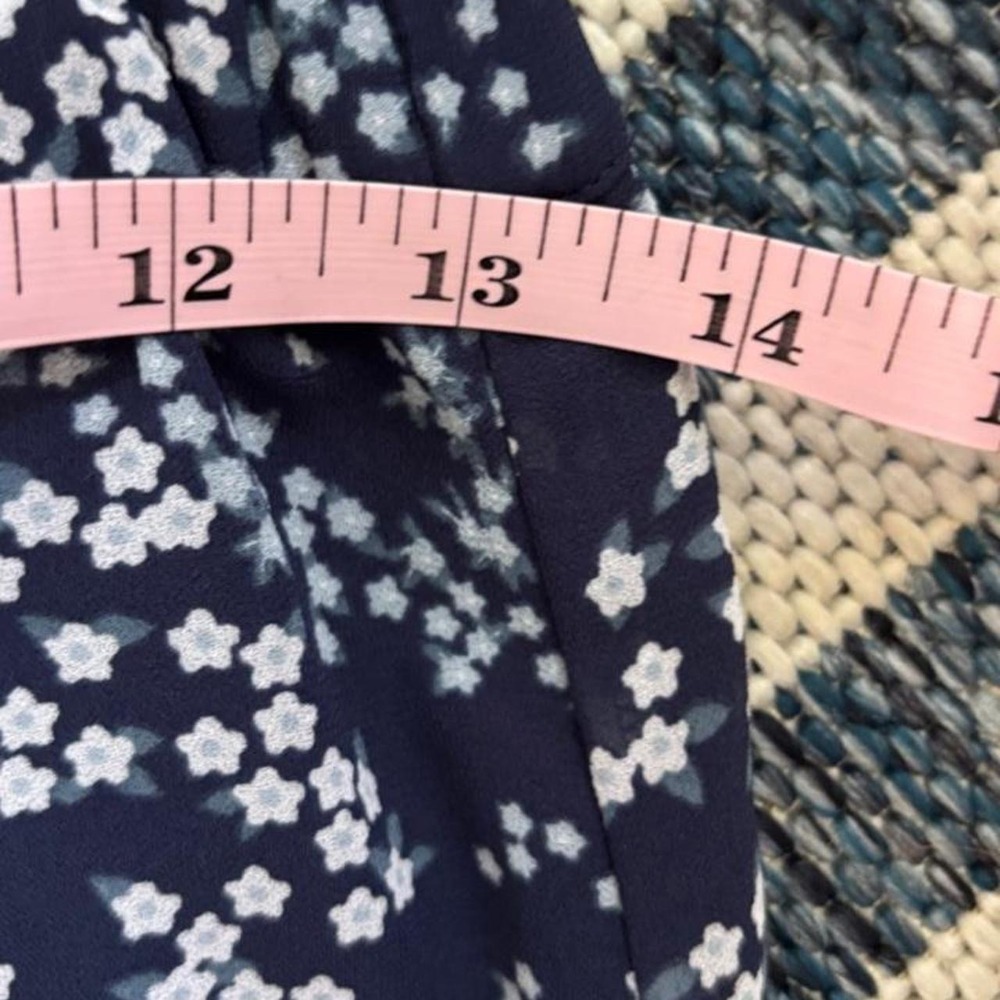 Michael Kors georgette midi skirt floral navy SZ XS - Picture 5 of 6